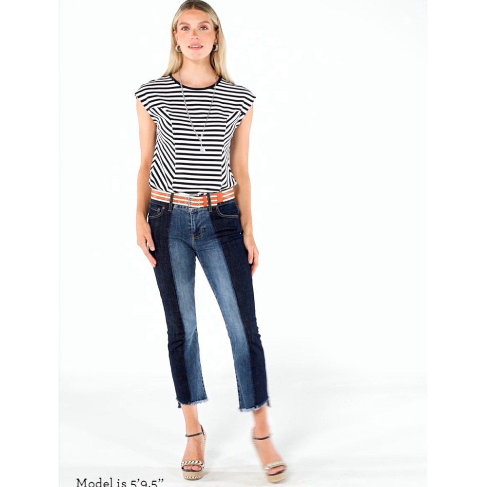 High Low Crop Jeans